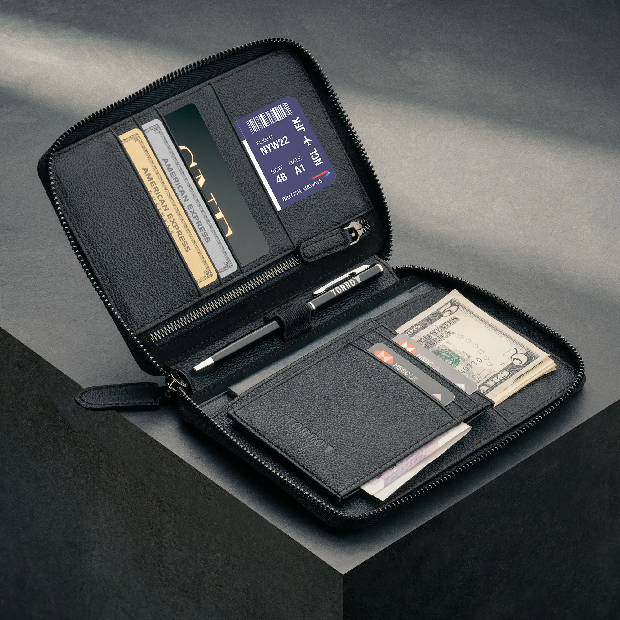 Leather Travel Wallet / Organizer