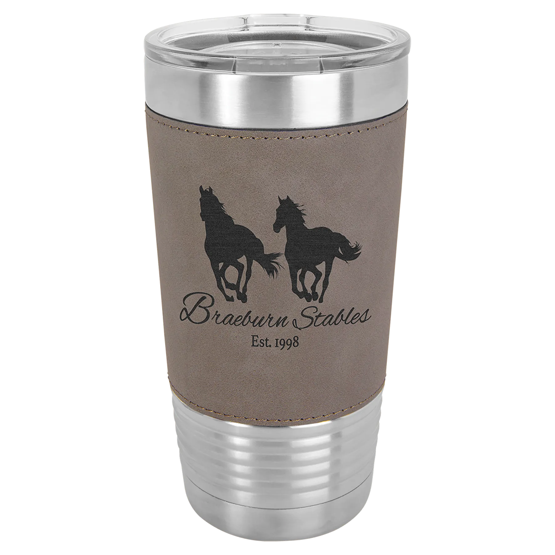 Leather Tumblers - 20 ounce - Grey