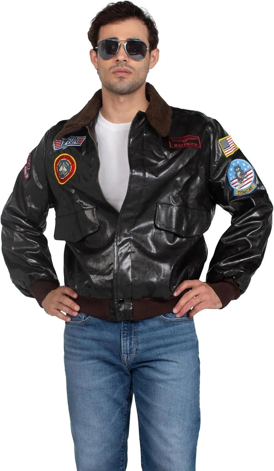 Leg Avenue Men's Licensed Top Gun Bomber Jacket