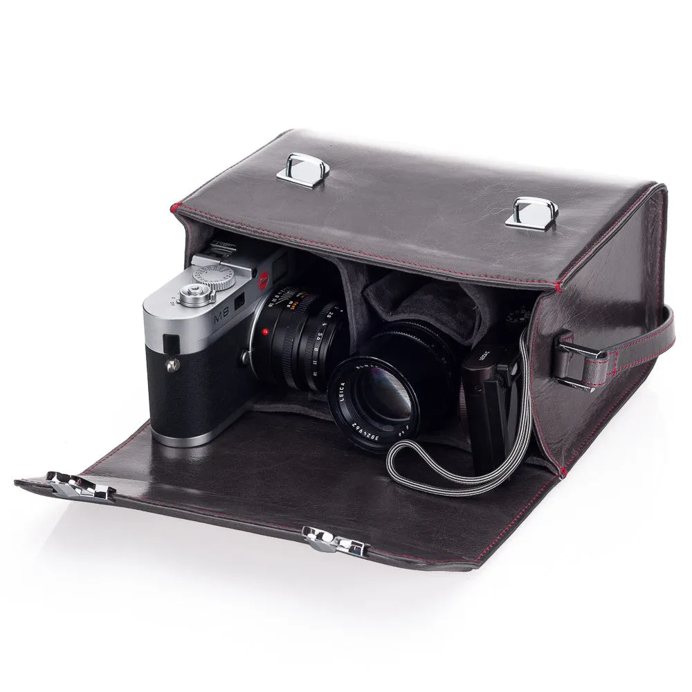Leica System case, Small, Leather Stone Grey