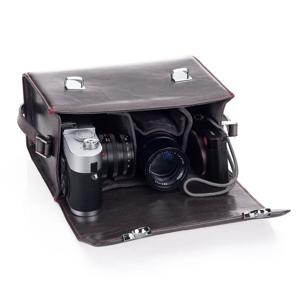 Leica System case, Small, Leather Stone Grey