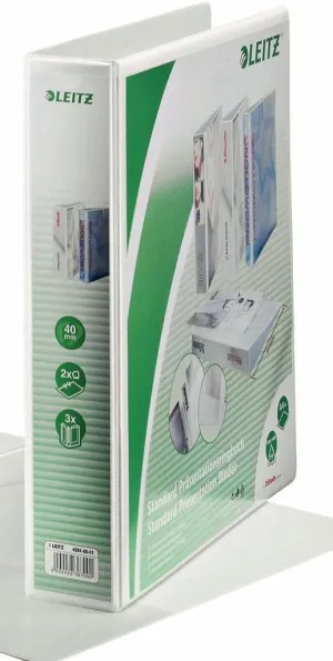 Leitz Presentation Ring Binder A4 20 10-Page) Diameter 40 mm 2 D-Ring White