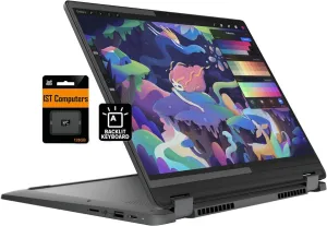 Lenovo Flex 5i Chromebook Plus 14" FHD  2-in-1 Touchscreen Laptop ( Intel Core i3-1315U, 8GB RAM, 256GB Storage), FHD Webcam, Backlit Keyboard, Chrome OS, w/Google AI, 2TB of Cloud Storage, Grey
