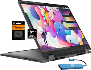 Lenovo IdeaPad Flex 5i Chromebook Plus 14" FHD  2-in-1 Touchscreen Laptop (Intel Core i3-1315U, 8GB RAM, 256GB Storage), Backlit, FHD Webcam, Chrome OS, w/Google AI, 2TB of Cloud Storage, Grey