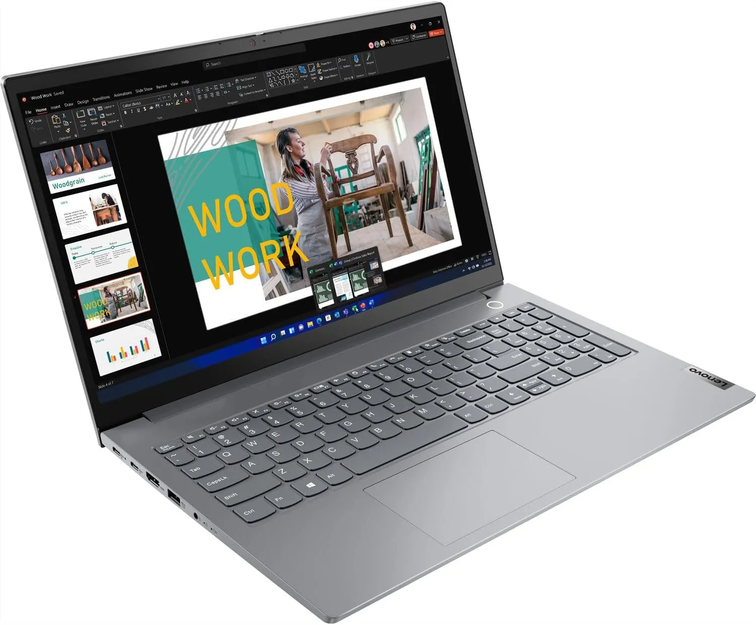 Lenovo ThinkBook 15 Gen 4 Business Laptop (15.6" FHD, 12th Gen Intel 10-Core i7-1255U, 16GB RAM, 512GB SSD), 1080p Webcam, Fingerprint, IST SD Card, Wi-Fi 6, Ethernet, Win 11 Pro, Grey