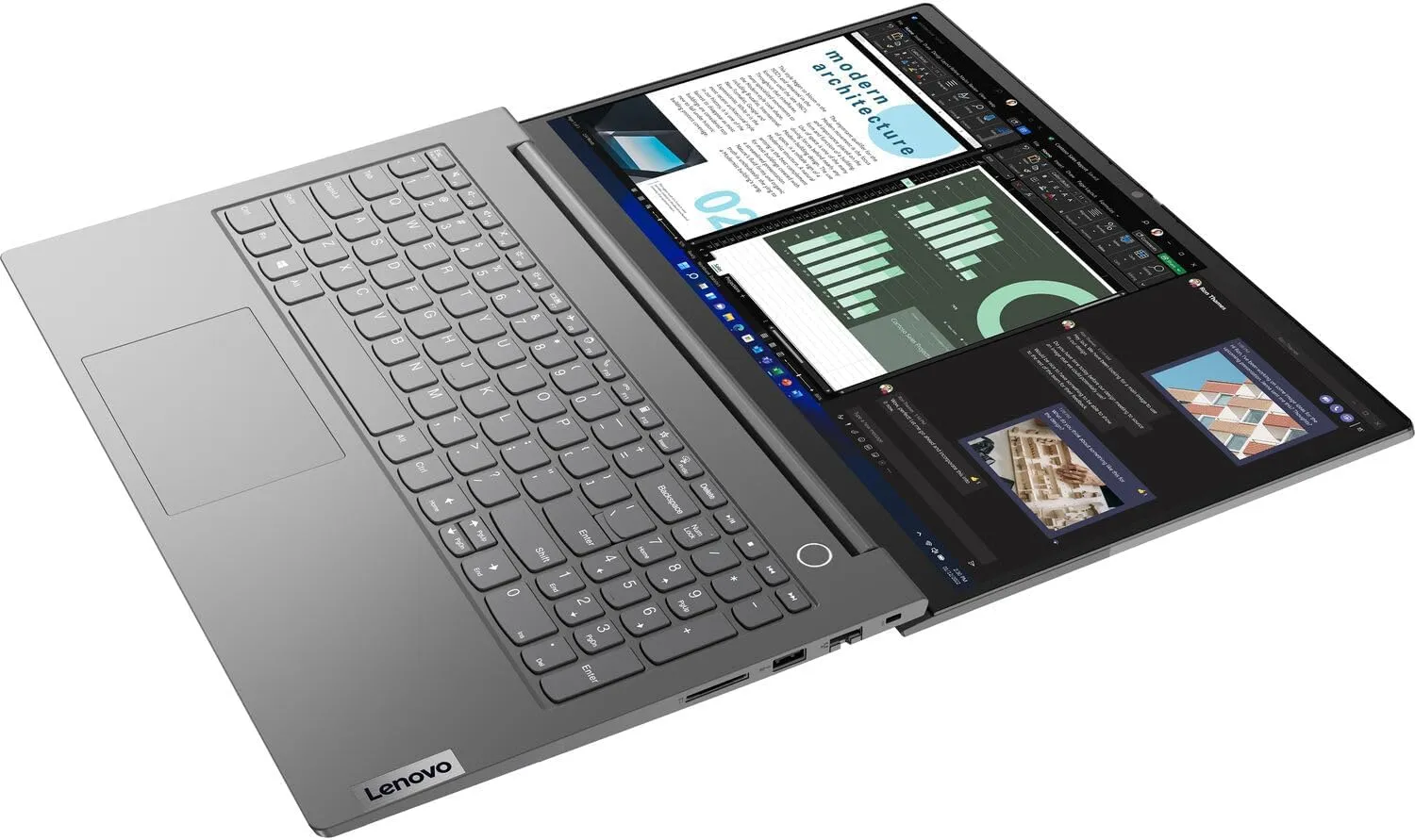 Lenovo ThinkBook 15 Gen 4 Business Laptop (15.6" FHD, 12th Gen Intel 10-Core i7-1255U, 16GB RAM, 512GB SSD), 1080p Webcam, Fingerprint, IST SD Card, Wi-Fi 6, Ethernet, Win 11 Pro, Grey