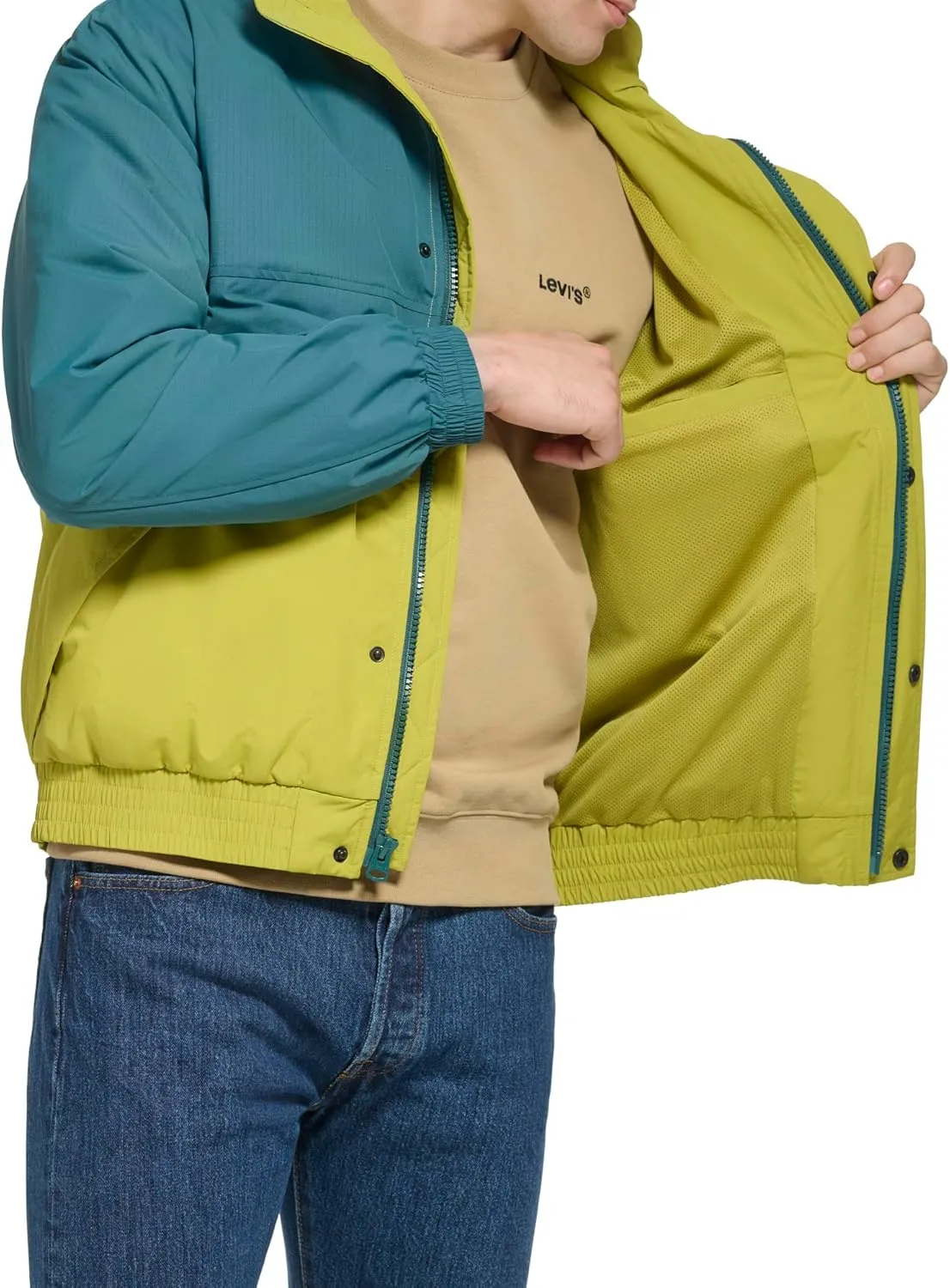 Levi's Men's Zip Front Nylon Retro Windbreaker