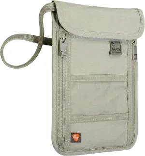 Lewis N. Clark RFID Blocking Stash Neck Wallet, Travel Pouch   Passport Holder for Women & Men, Taupe, One Size
