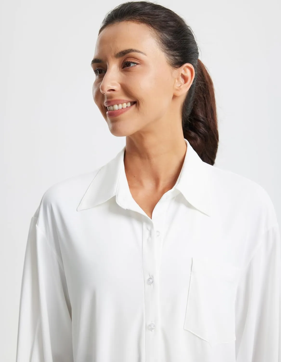 Libin Women's UPF 50  Long Sleeve UV Sun Protection Shirts Quick Dry Button Down Dress Swim Beach Cover Up for Hiking Fishing
