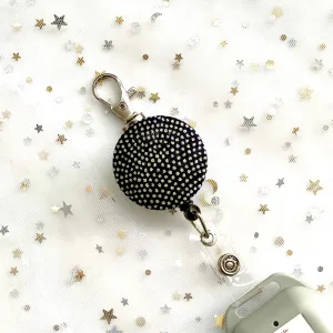 Linen Dots Retractable Badge Reel Only