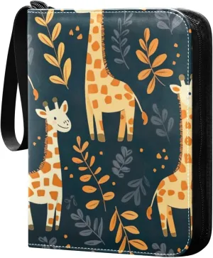 Little Giraffe Card Binder 4 Pockets, 400 Pockets Trading Card Binder Removable Card Albums Card Holder for Games, Sports, Football, Baseball Cards