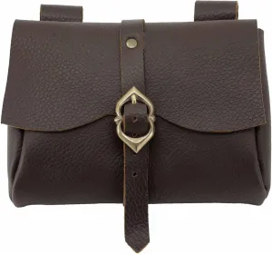 Lord of Battles Medieval Genuine Buff Leather Belt Pouch Renaissance Costume Waist Bag for Roleplaying Cosplay - Messenger Belt for Him/Her