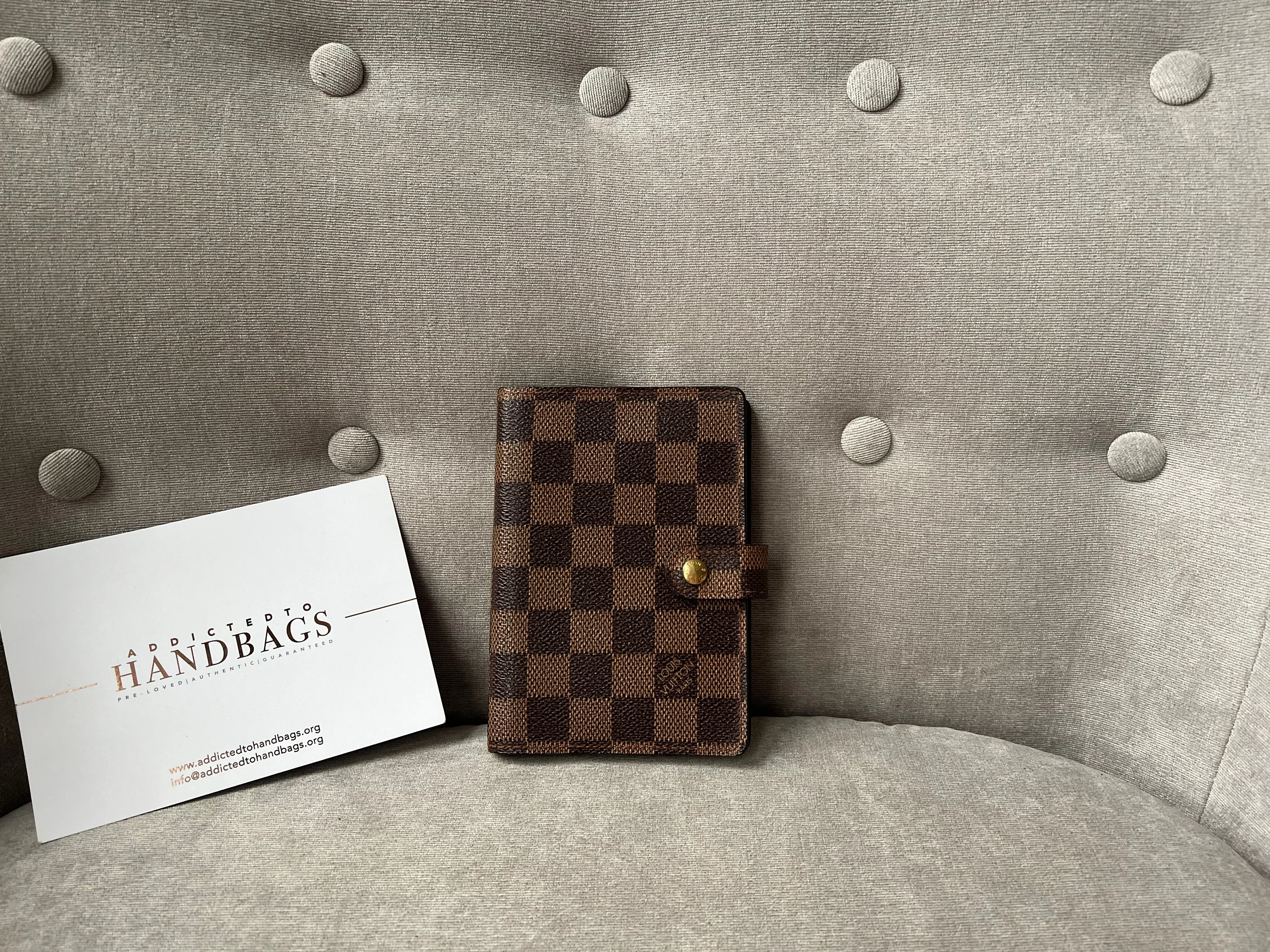 Louis Vuitton Damier Ebene Small Ring Agenda Cover (RRP £290)