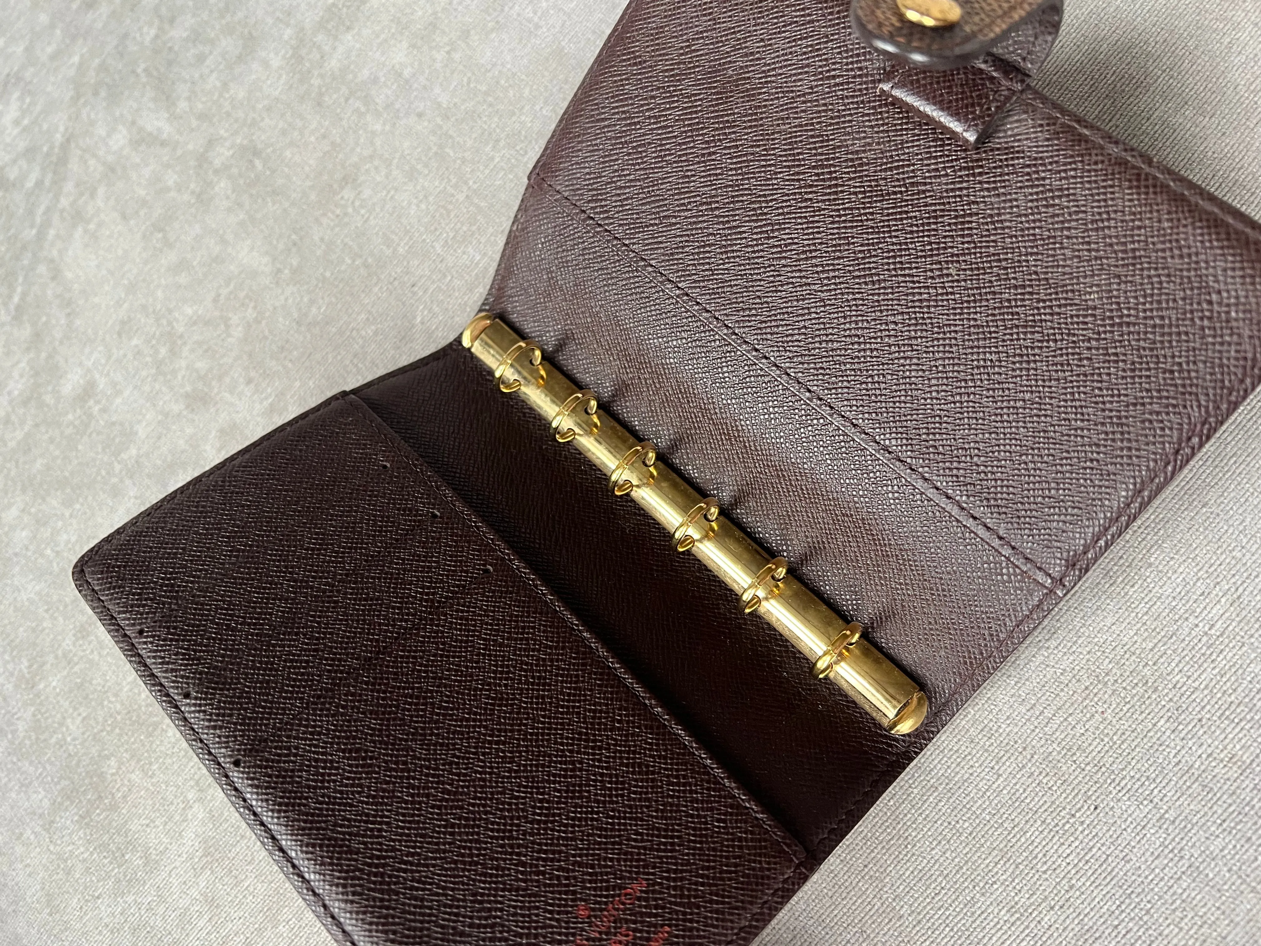 Louis Vuitton Damier Ebene Small Ring Agenda Cover (RRP £290)