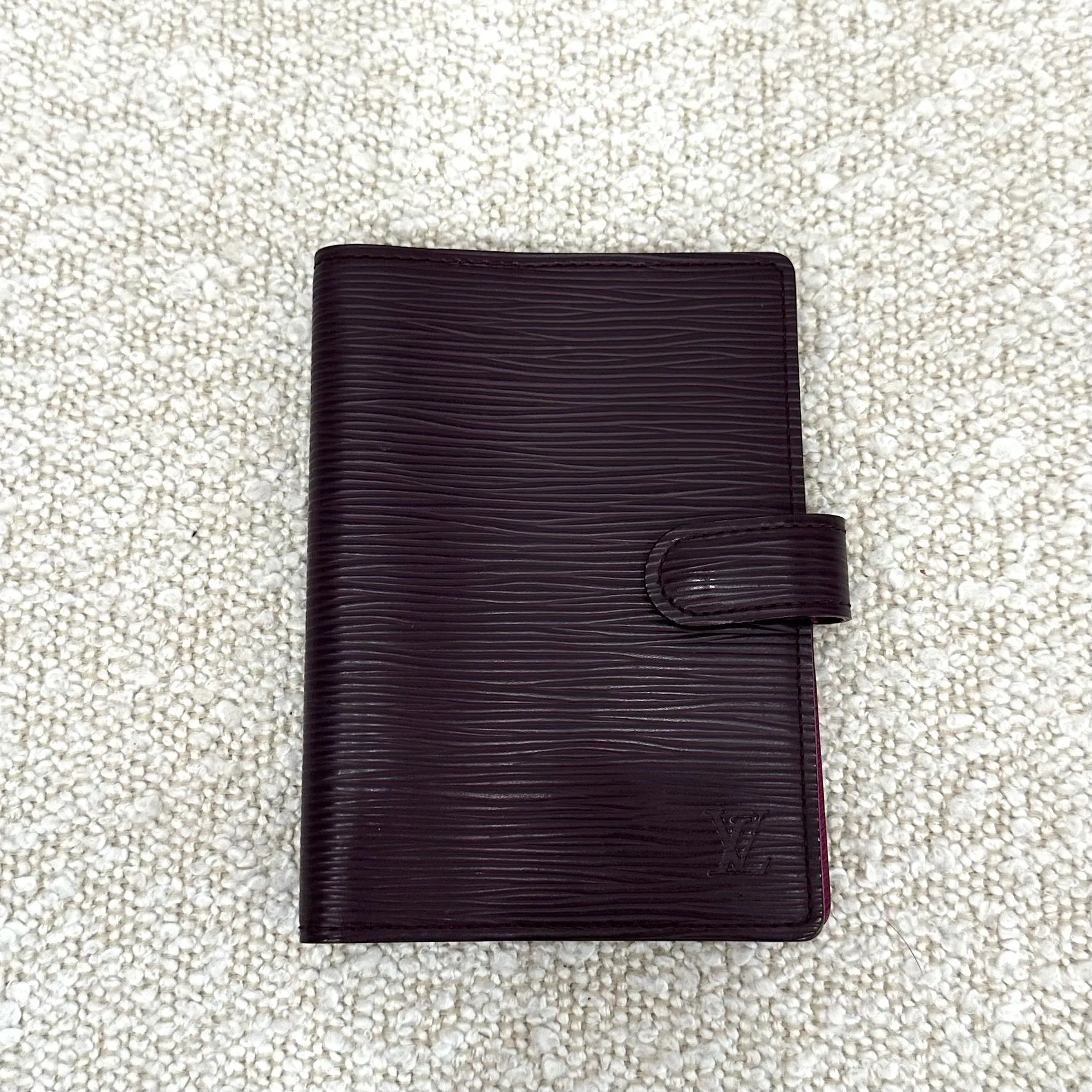 Louis Vuitton Epi Leather Agenda in Cassis