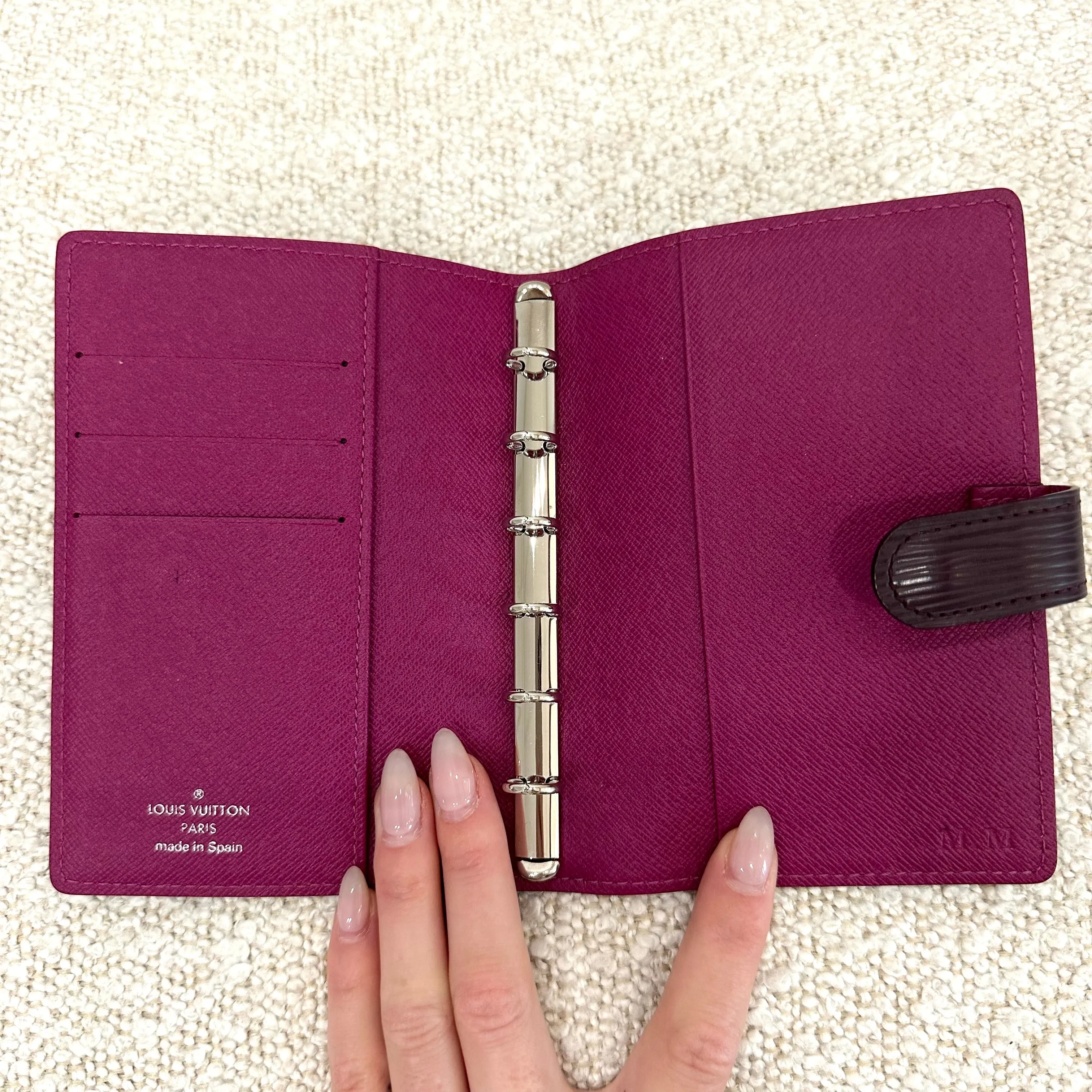 Louis Vuitton Epi Leather Agenda in Cassis
