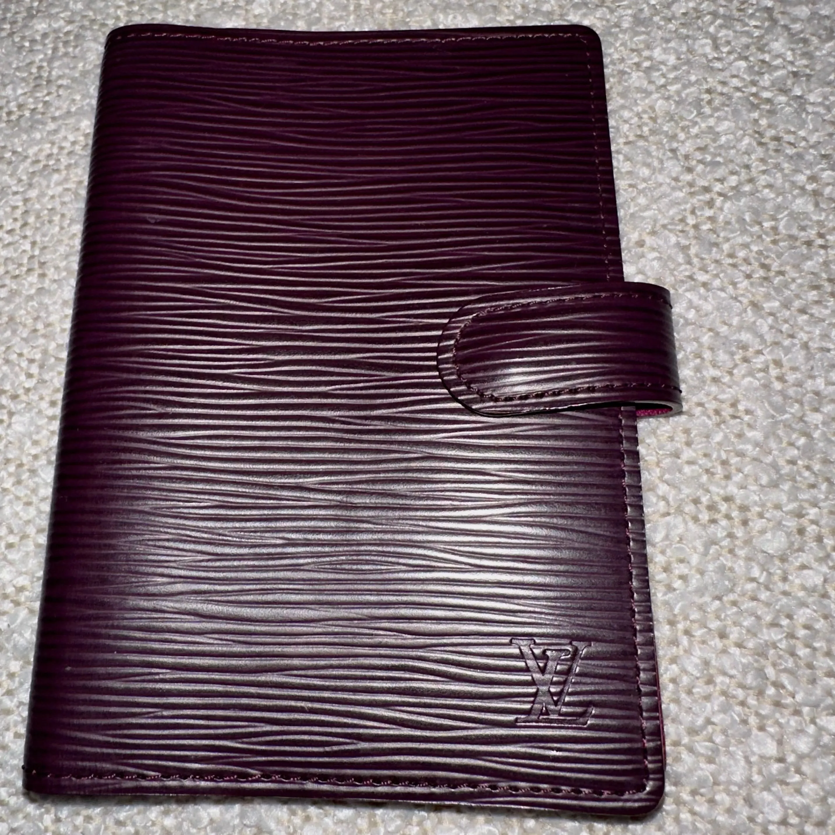 Louis Vuitton Epi Leather Agenda in Cassis