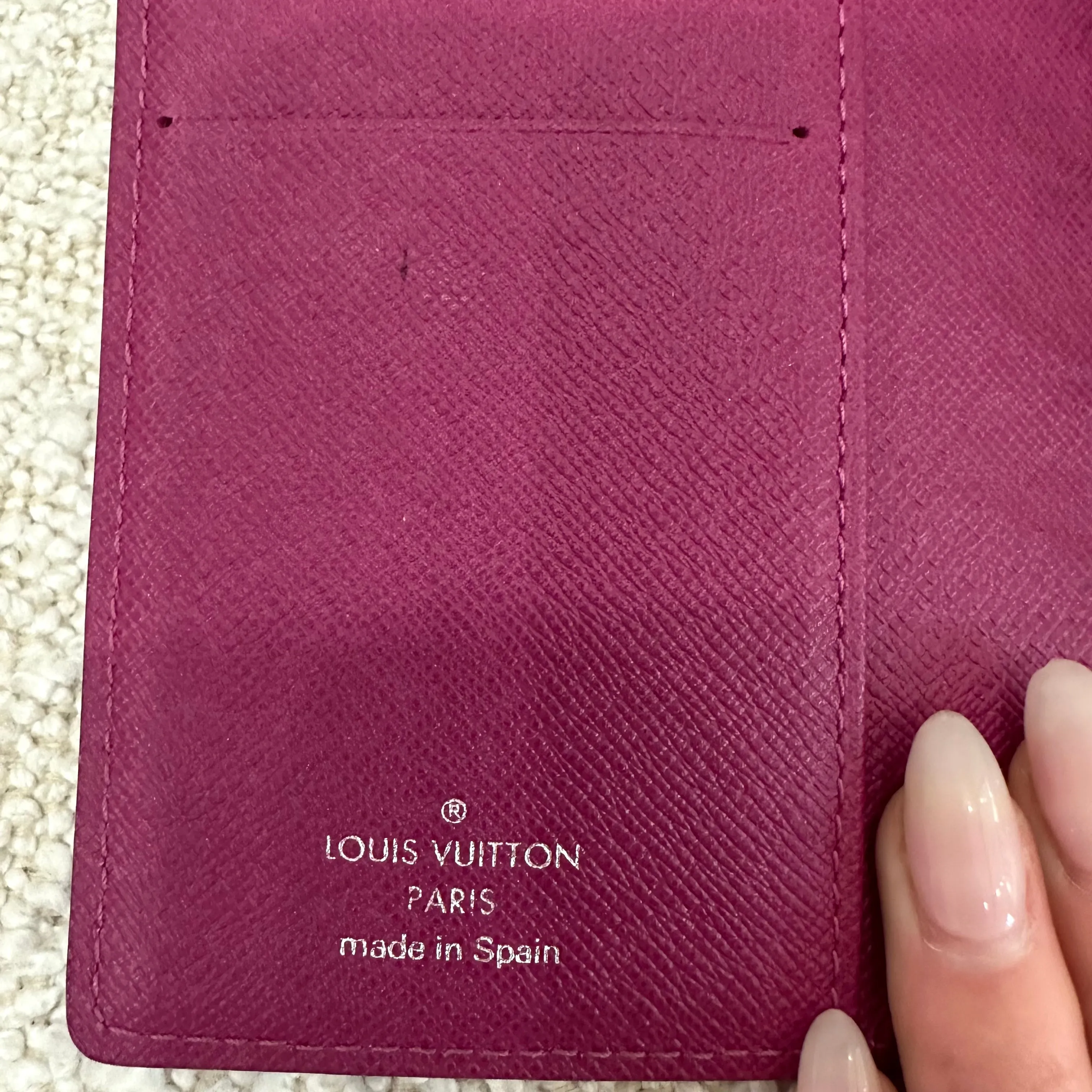 Louis Vuitton Epi Leather Agenda in Cassis