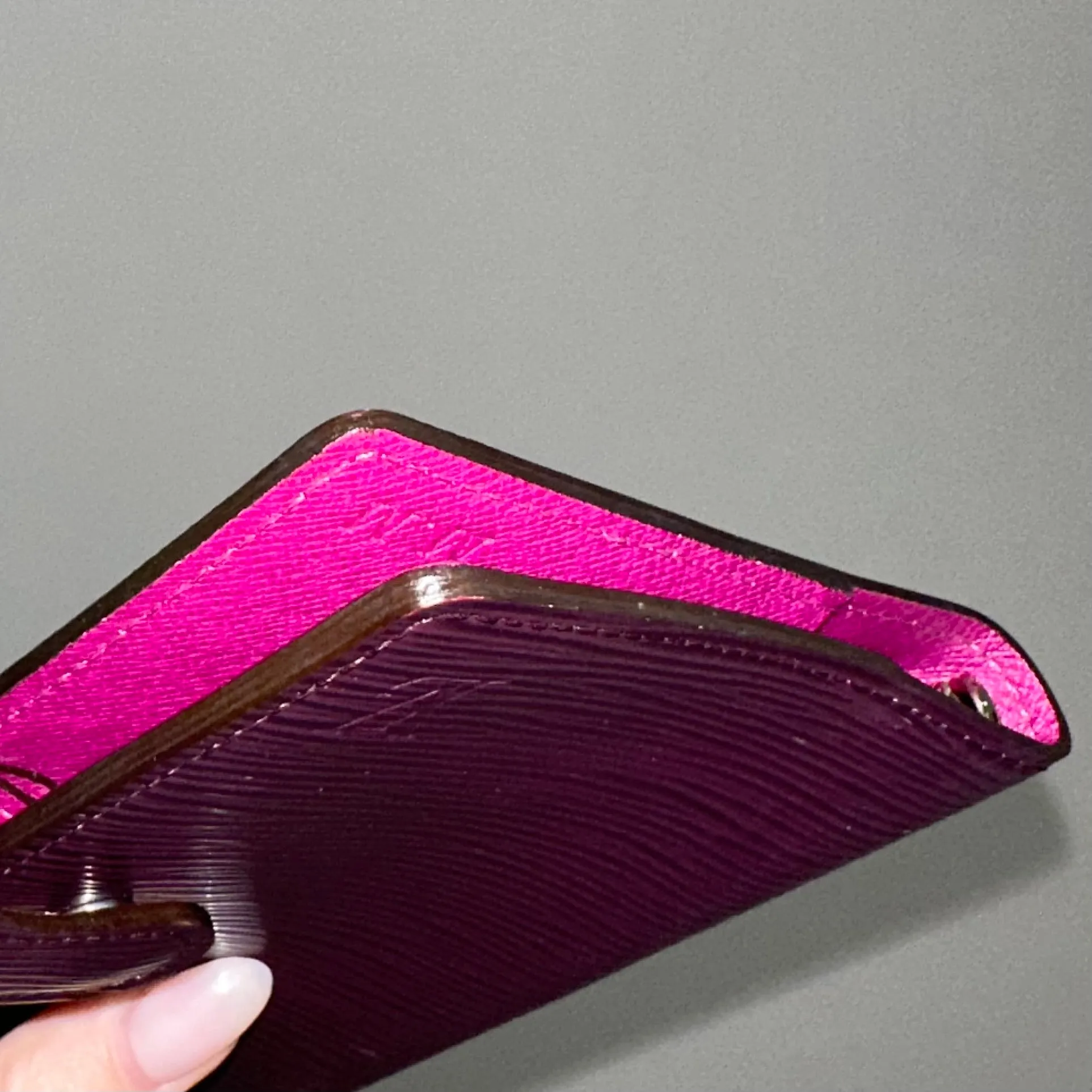Louis Vuitton Epi Leather Agenda in Cassis