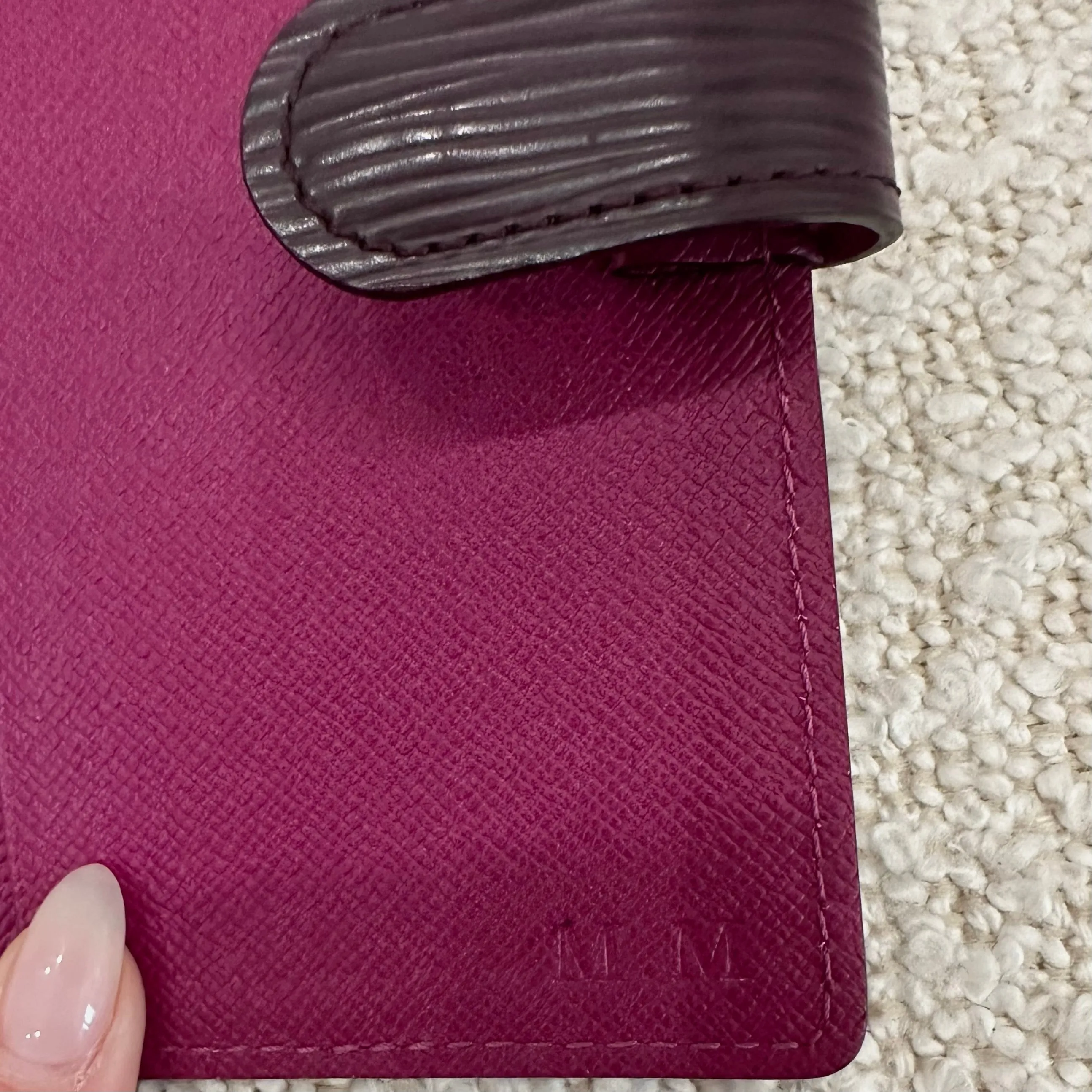 Louis Vuitton Epi Leather Agenda in Cassis
