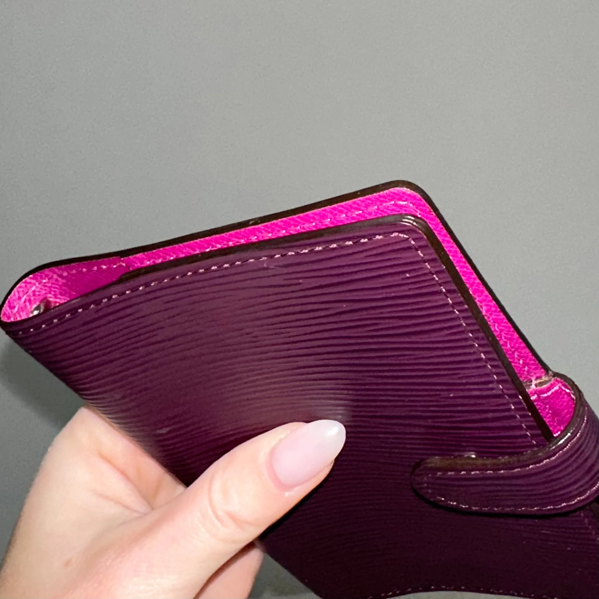 Louis Vuitton Epi Leather Agenda in Cassis
