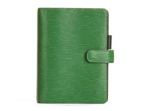 Louis Vuitton Green Epi Agenda