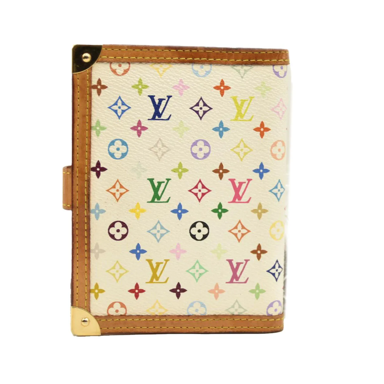 Louis Vuitton  Monogram Muakami Small Ring Agenda Cover White with Pen CA0035