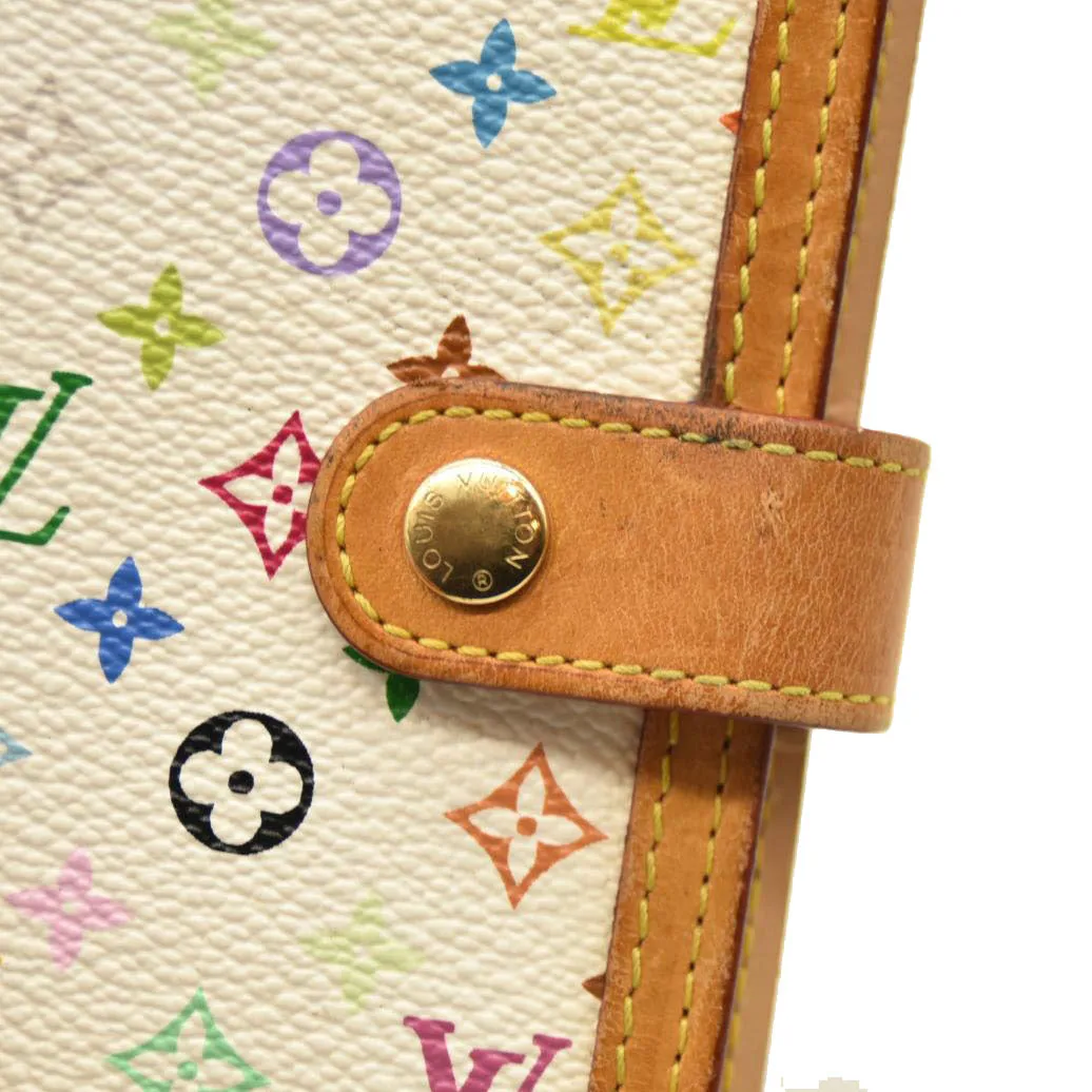 Louis Vuitton  Monogram Muakami Small Ring Agenda Cover White with Pen CA0035