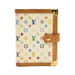 Louis Vuitton  Monogram Muakami Small Ring Agenda Cover White with Pen CA0035