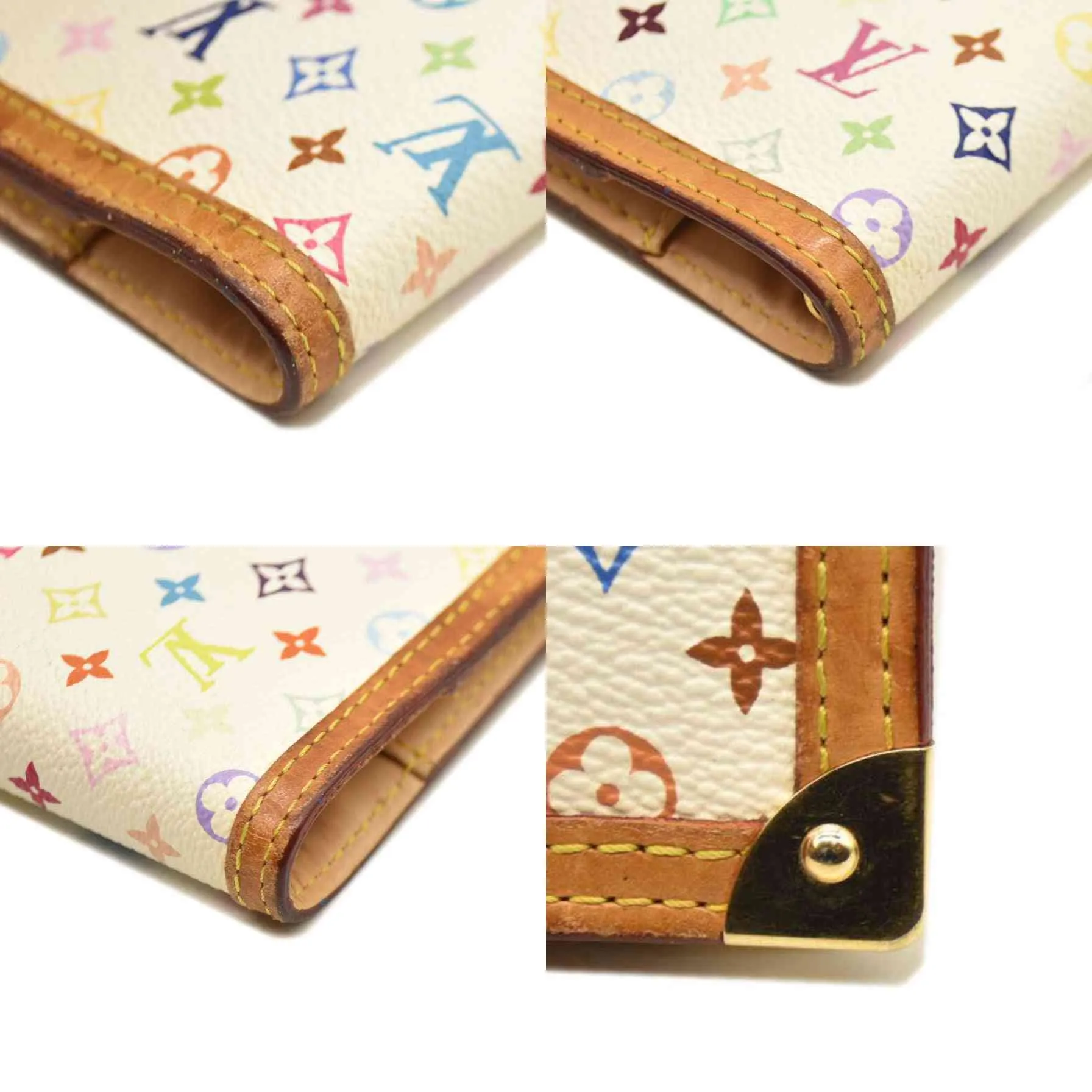 Louis Vuitton  Monogram Muakami Small Ring Agenda Cover White with Pen CA0035