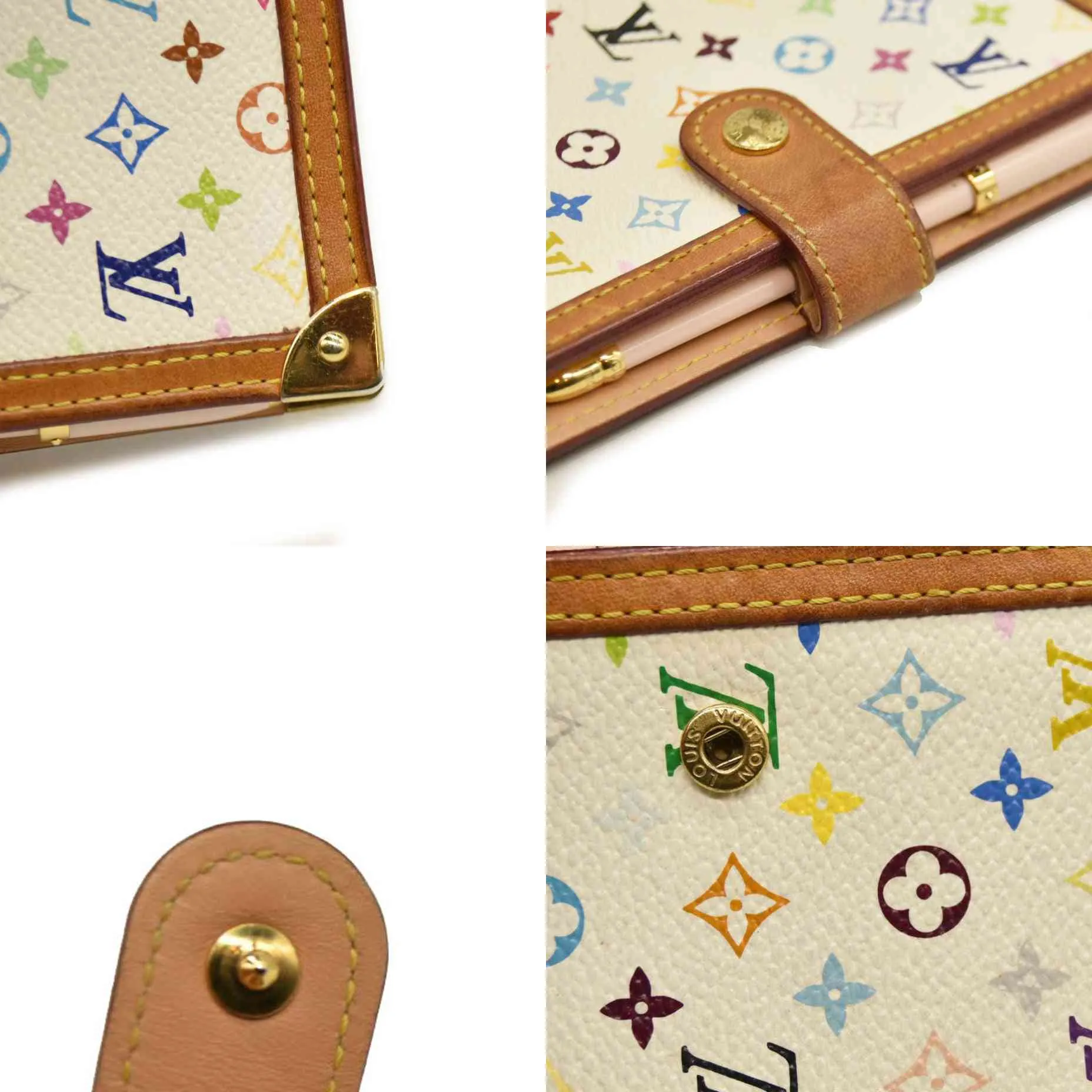Louis Vuitton  Monogram Muakami Small Ring Agenda Cover White with Pen  CA0036