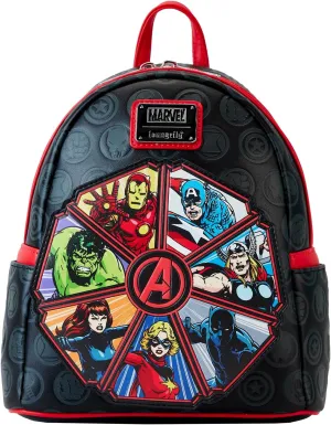 Loungefly Backpack Marvel - Avengers 60th Anniversary - Backpack - Marvel Comics - Cute Collectable Bag - Gift Idea - Official Merchandise - for Boys, Girls Men and Women