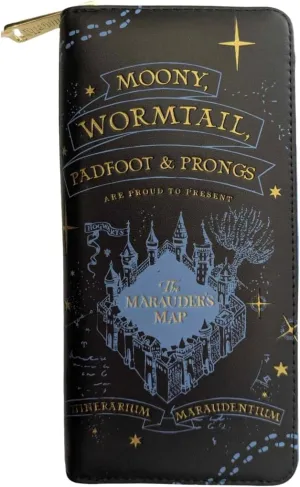 Loungefly Harry Potter Marauders Map Wallet – Moony, Wormtail, Padfoot & Prongs Midnight Edition