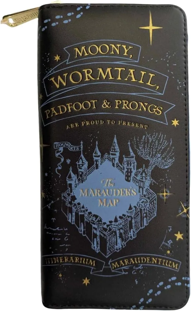 Loungefly Harry Potter Marauders Map Wallet – Moony, Wormtail, Padfoot & Prongs Midnight Edition