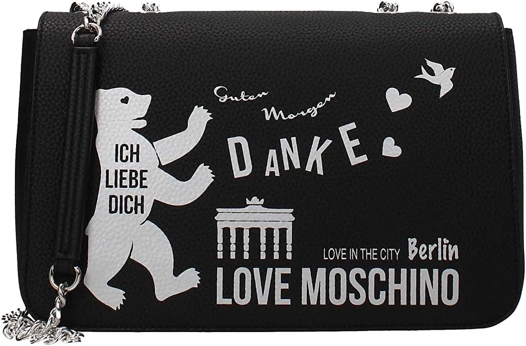 Love Moschino Women's Love In The City - Berlin Black Shoulder Handbag