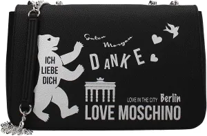 Love Moschino Women's Love In The City - Berlin Black Shoulder Handbag