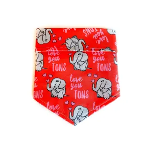 Love You Tons Red Bandana