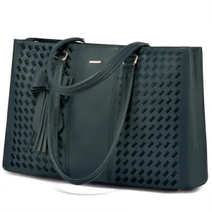 LOVEVOOK Laptop Tote Bag for Women 15.6 Inch Waterproof Leather Computer Bags for Business Office Work Briefcase