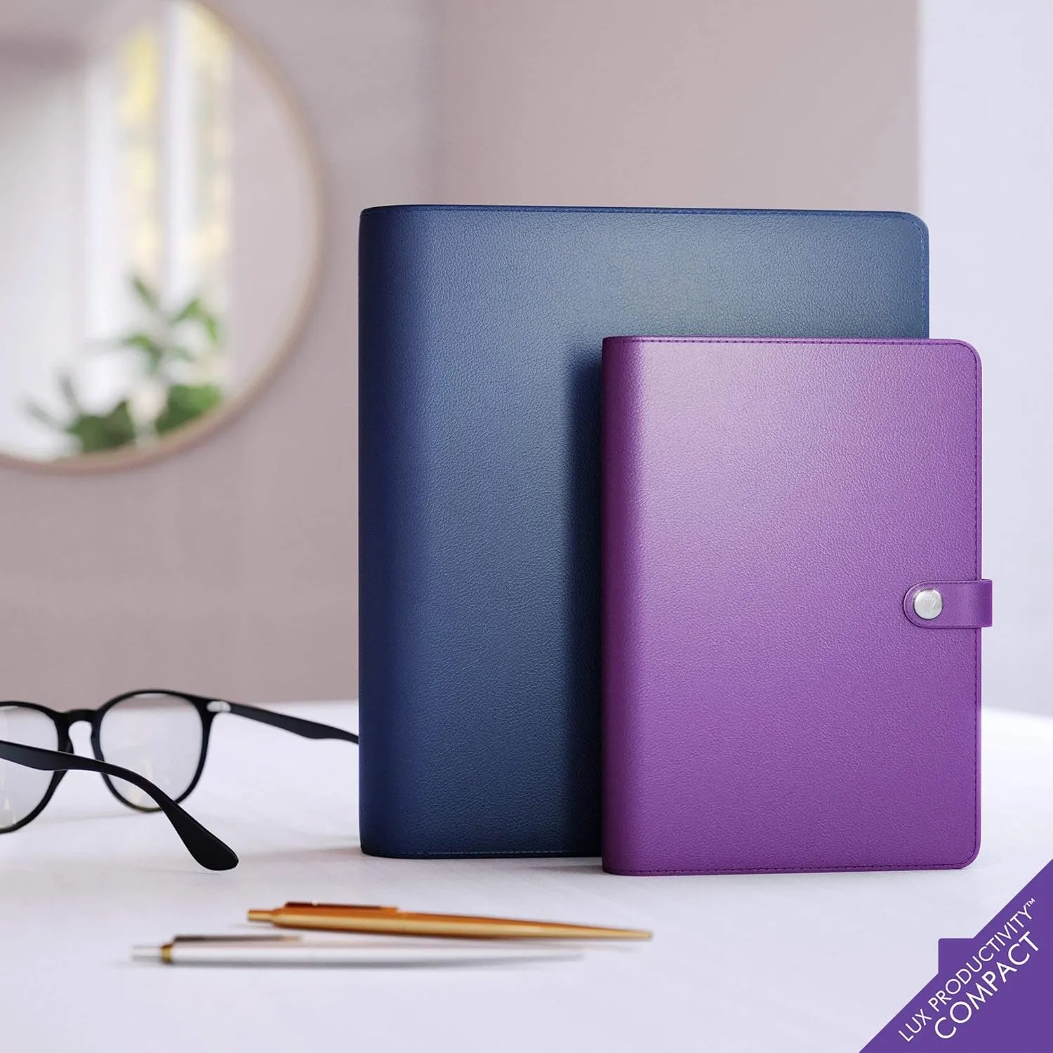 LUX Productivity COMPACT Personal Planner – Best Undated Diary/Organizer with Daily Schedule & Reflection Journal - (Cappuccino)