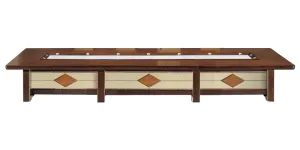 Luxury Executive Boardroom Table with Cream Leather Paneling - 4800mm / 5000mm / 5200mm / 5400mm / 5600mm / 5800mm / 6000mm