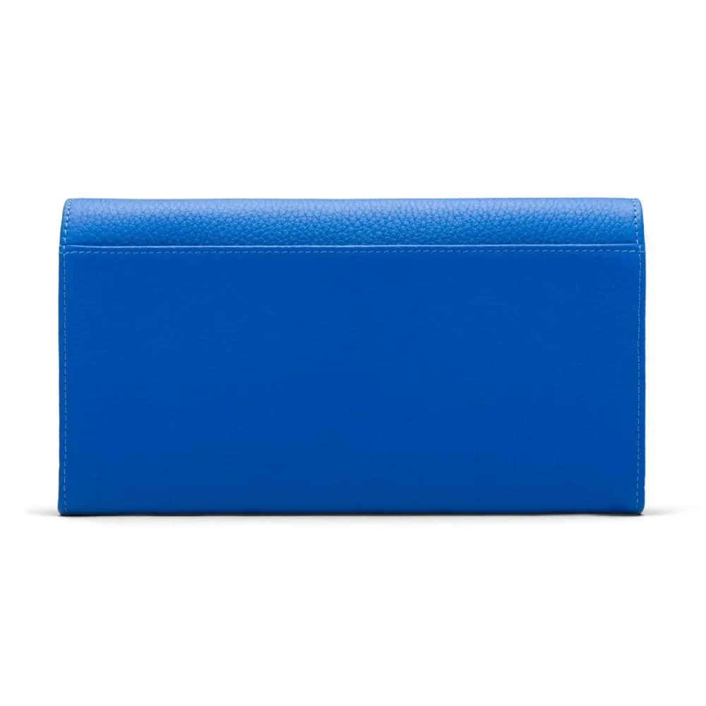 Luxury Leather Travel Wallet - Cobalt