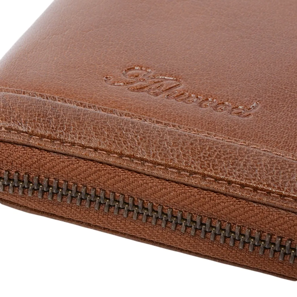 Luxury leather travel wallet set