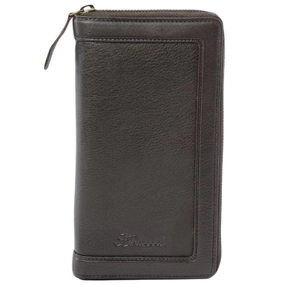 Luxury leather travel wallet set