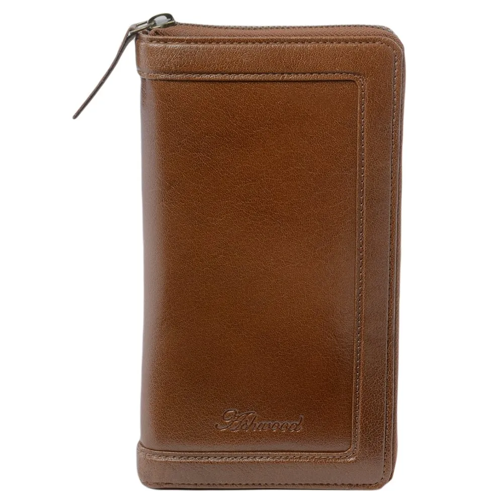 Luxury leather travel wallet set