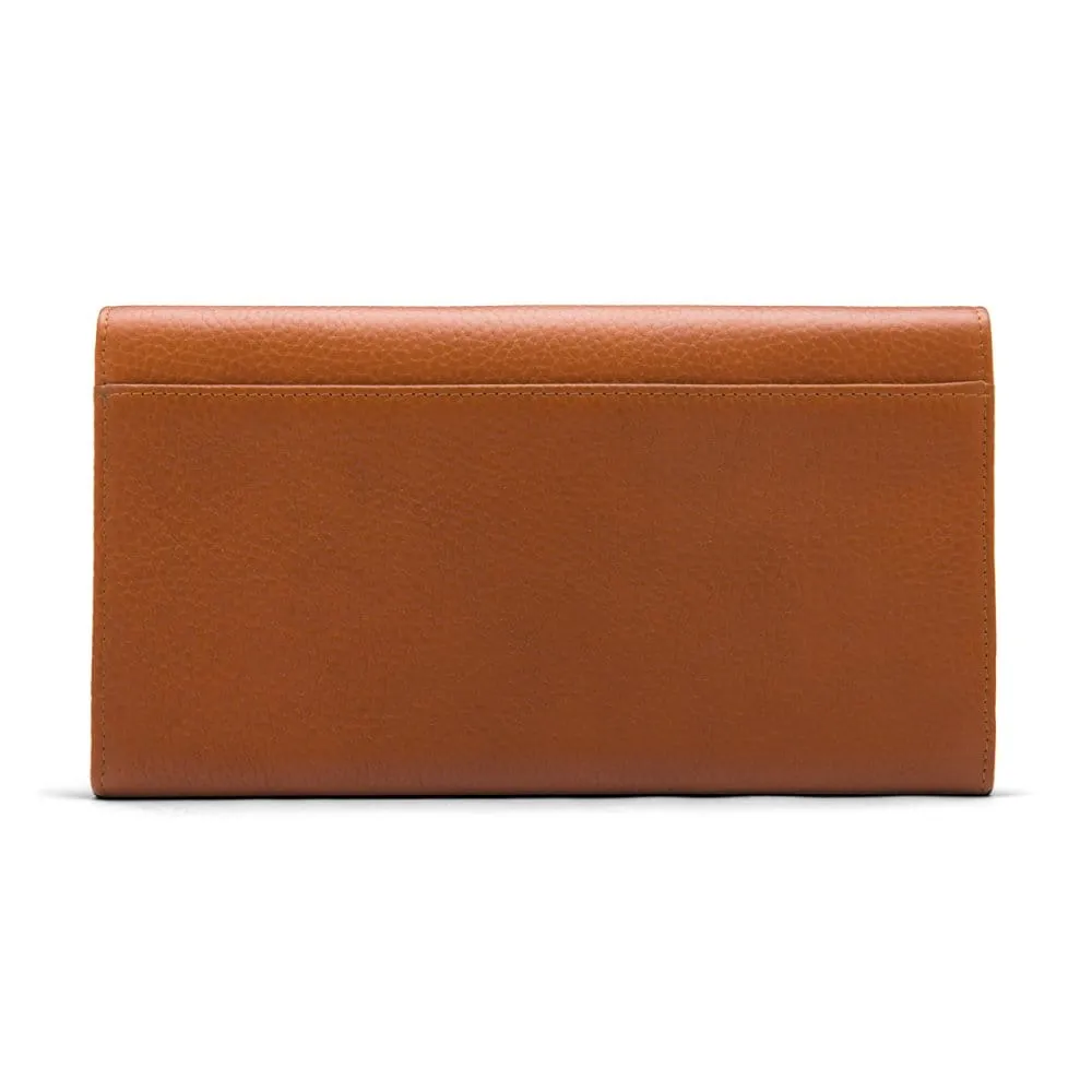 Luxury Leather Travel Wallet - Tan