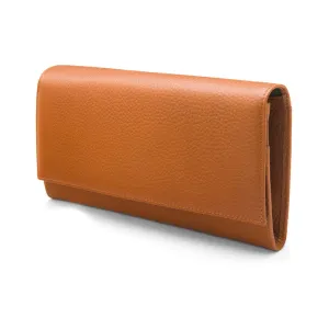 Luxury Leather Travel Wallet - Tan