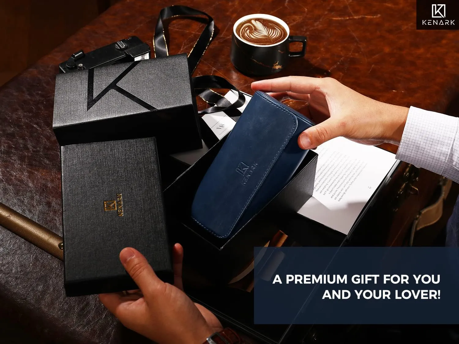 Luxury Watch Roll KW6M-DB - Premium Leather Travel Watch Case for 2 Watches - Anti-Scratch Protection - Exquisite Watch Roll Storage - Modern Watch Box - Perfect for Watch Enthusiasts
