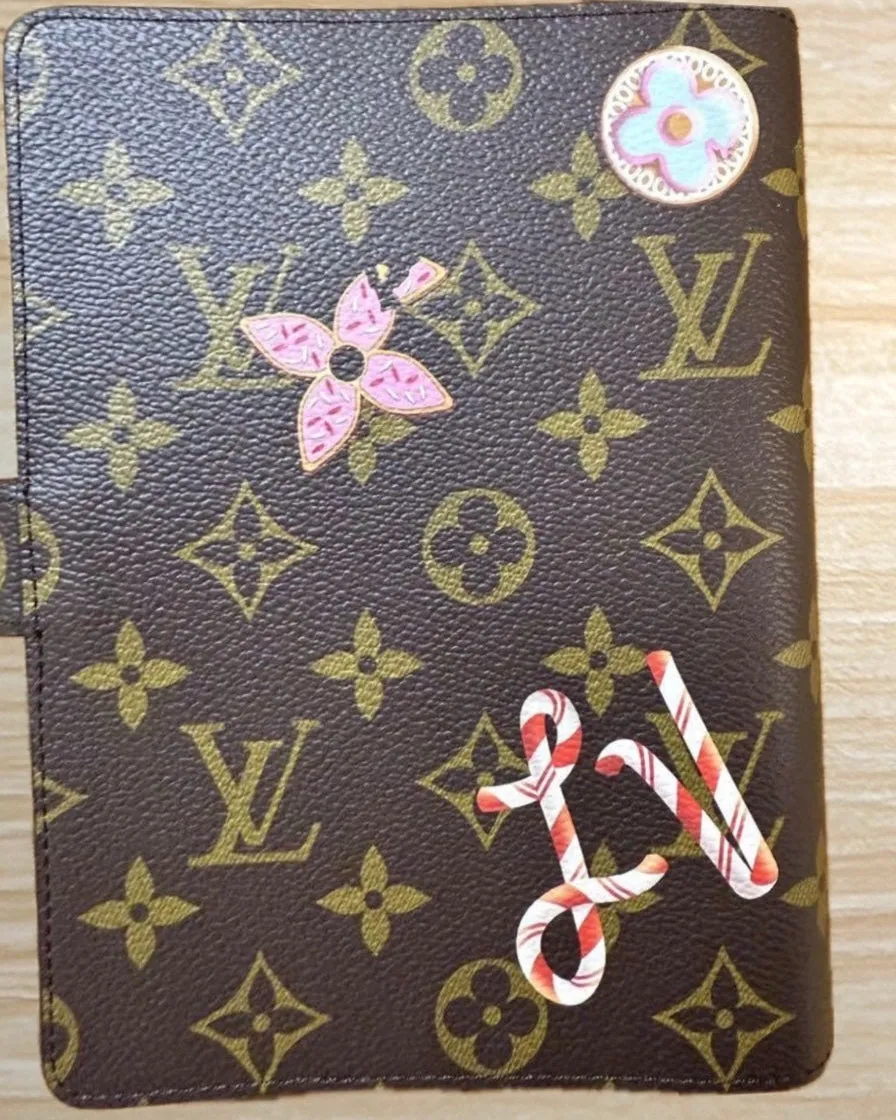 LV Monogram Candy Cane MM Agenda