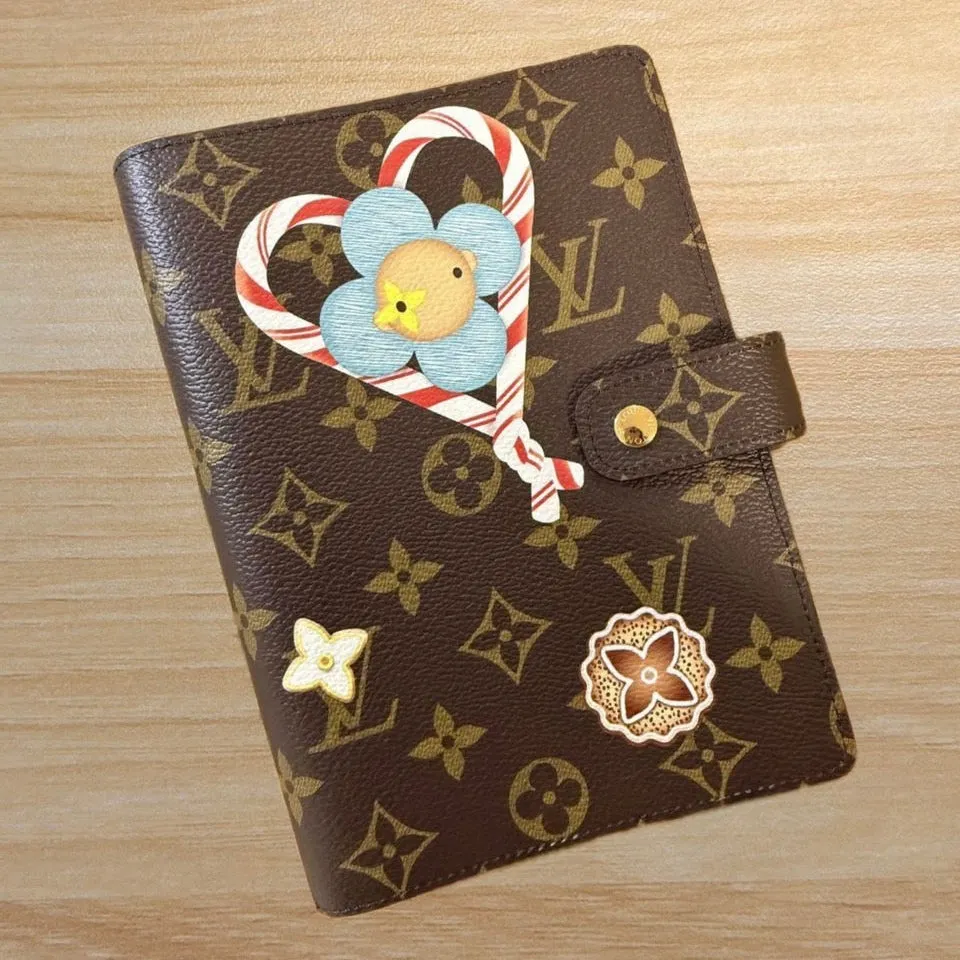 LV Monogram Candy Cane MM Agenda