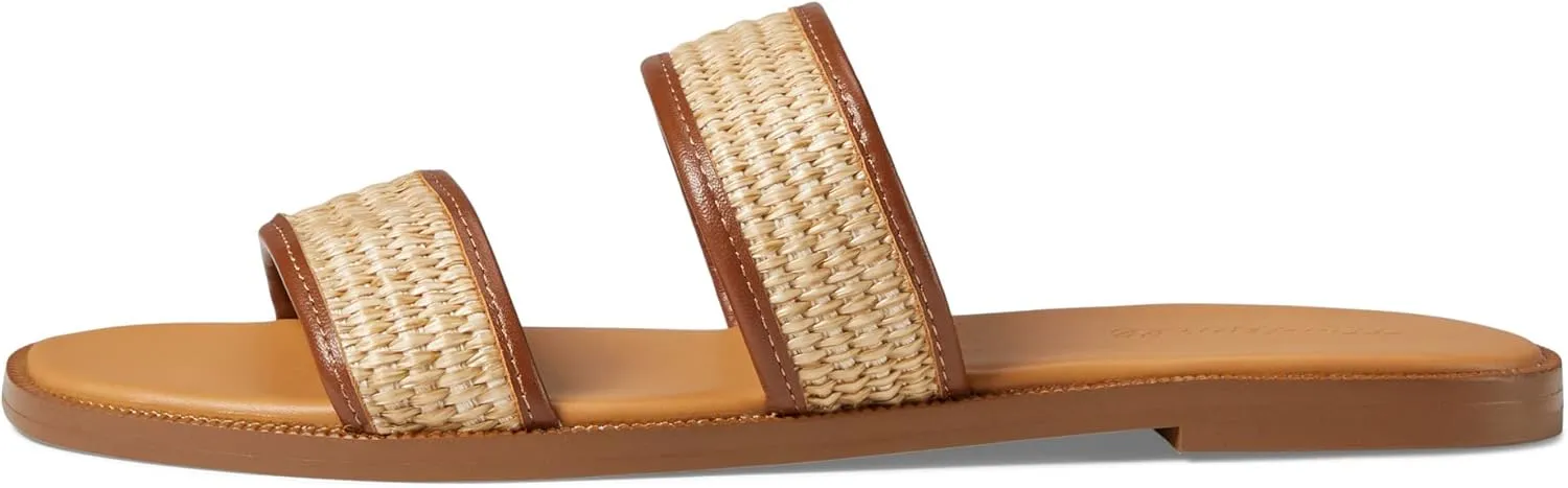 Madewell The Teagan Slide Sandal in Straw